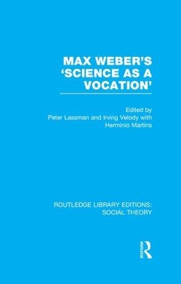 Max Weber's 'Science as a Vocation' book