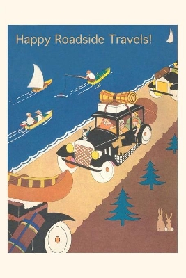 Vintage Journal Roadside Vacation Scene Travel Poster book