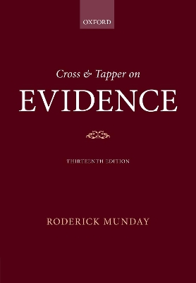 Cross & Tapper on Evidence book
