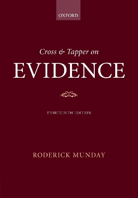 Cross & Tapper on Evidence by Roderick Munday