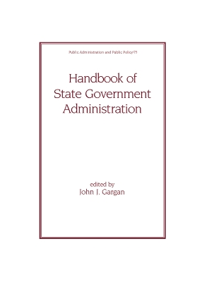 Handbook of State Government Administration book