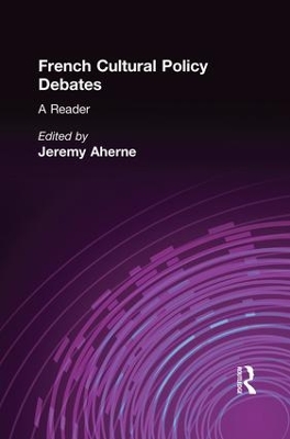 French Cultural Policy Debates book
