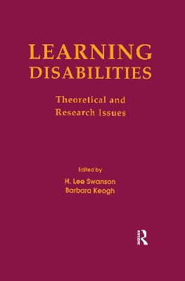 Learning Disabilities: Theoretical and Research Issues book