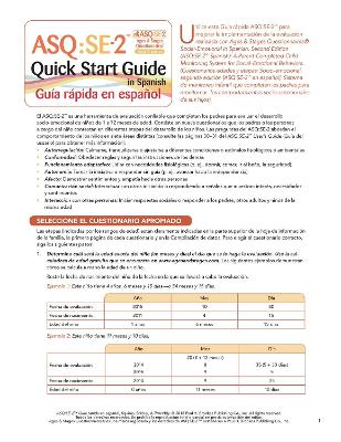 Ages & Stages Questionnaires®: Social Emotional (ASQ®:SE-2): Quick Start Guide (Spanish) / Guia Rapida en Espanol: A Parent-Completed Child Monitoring System for Social-Emotional Behaviors book