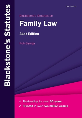 Blackstone's Statutes on Family Law book