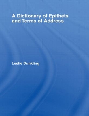 Dictionary of Epithets and Terms of Address book
