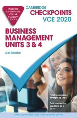 Cambridge Checkpoints VCE Business Management Units 3&4 2020 book