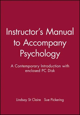 Instructor′s Manual to Accompany Psychology: A Contemporary Introduction with enclosed PC Disk book