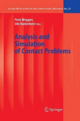 Analysis and Simulation of Contact Problems book