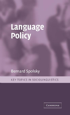 Language Policy by Bernard Spolsky