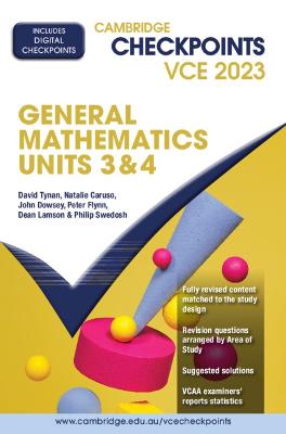 Cambridge Checkpoints VCE General Mathematics Units 3&4 2023 book