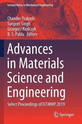 Advances in Materials Science and Engineering: Select Proceedings of ICFMMP 2019 book
