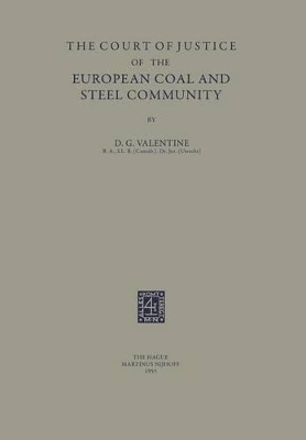 Court of Justice of the European Coal and Steel Community book