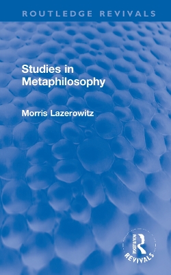 Studies in Metaphilosophy book