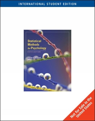Statistical Methods for Psychology, International Edition by David Howell