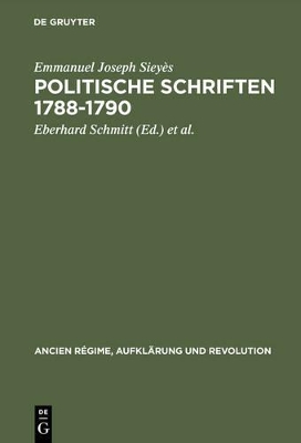 Politische Schriften 1788-1790 book