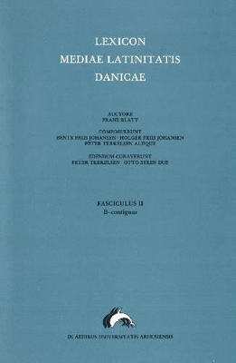 Lexicon Mediae Latinitatis Danicae book