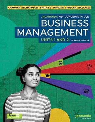 Jacaranda Key Concepts in VCE Business Management Units 1 and 2 7e learnON & Print & studyON book