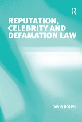 Reputation, Celebrity and Defamation Law book