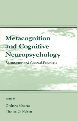 Metacognition and Cognitive Neuropsychology book
