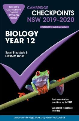 Cambridge Checkpoints NSW 2019-20 Biology Year 12 and QuizMeMore book