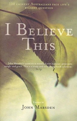 I Believe This book