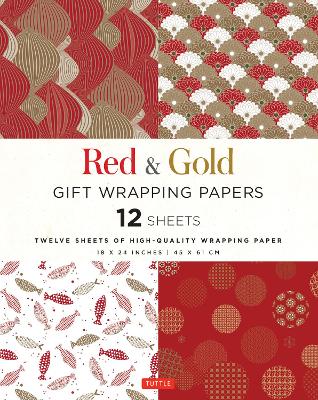 Red & Gold Gift Wrapping Papers - 12 Sheets: 18 x 24 inch (45 x 61 cm) Wrapping Paper book