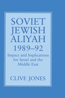 Soviet Jewish Aliyah, 1989-92: Impact and Implications for Israel and the Middle East by Clive A. Jones