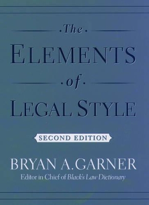 Elements of Legal Style book