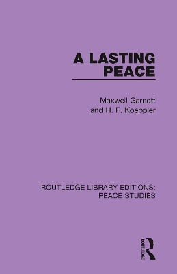 A Lasting Peace book