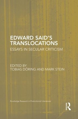 Edward Said's Translocations by Tobias Doring