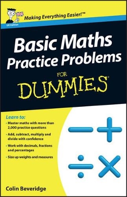 Basic Maths Practice Problems For Dummies book