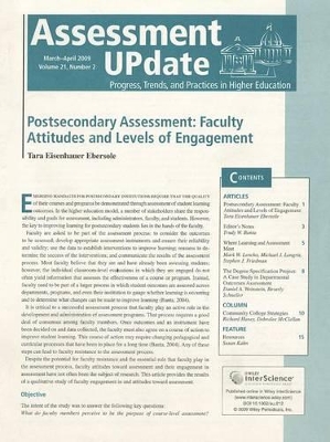 Assessment Update Volume 21, Number 2, January-february 2009 book