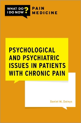 Psychological and Psychiatric Issues in Patients with Chronic Pain book