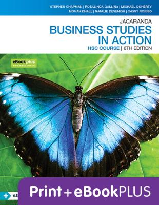 Jacaranda Business Studies in Action HSC, 6e eBookPLUS & Print + studyON HSC Business Studies 2e (Book Code) book