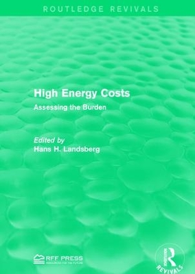 High Energy Costs by Hans H. Landsberg