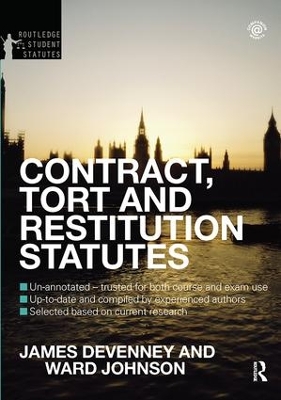 Contract, Tort and Restitution Statutes 2012-2013 book