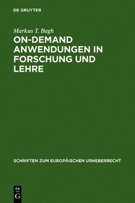 On-demand Anwendungen in Forschung und Lehre book