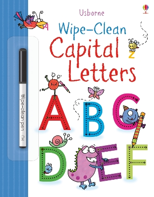 Wipe-clean Capital Letters book