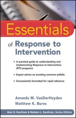 Essentials of Response to Intervention book