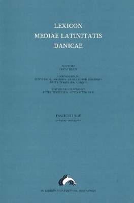 Lexicon Mediae Latinitatis Danicae 4 book