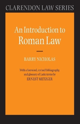 Introduction to Roman Law book
