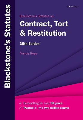 Blackstone's Statutes on Contract, Tort & Restitution book