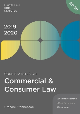 Core Statutes on Commercial & Consumer Law 2019-20 book