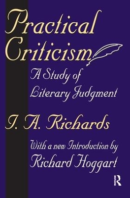 Practical Criticism by I. A. Richards