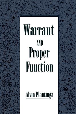 Warrant and Proper Function book