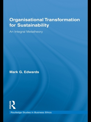 Organizational Transformation for Sustainability: An Integral Metatheory book