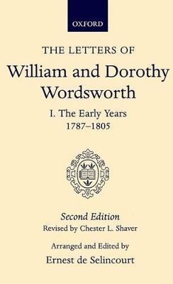 The Letters of William and Dorothy Wordsworth book