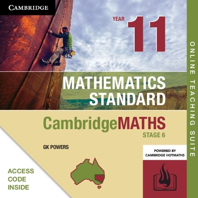 CambridgeMATHS NSW Stage 6 Standard Year 11 Online Teaching Suite Card by Gregory Powers