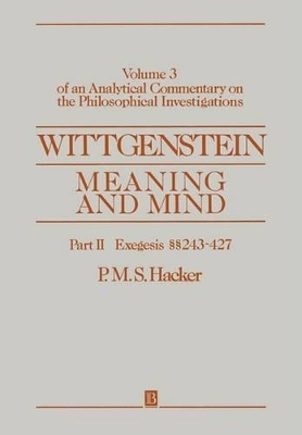 Wittgenstein: Meaning and Mind book